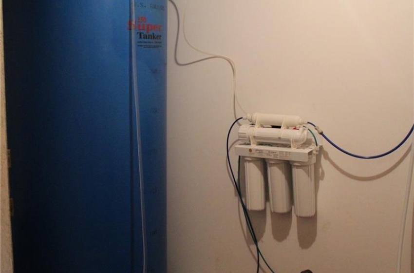 Utility room with water heater