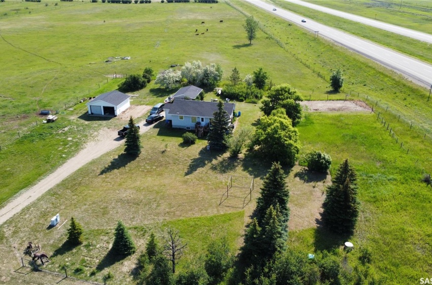 Aerial view with a rural view