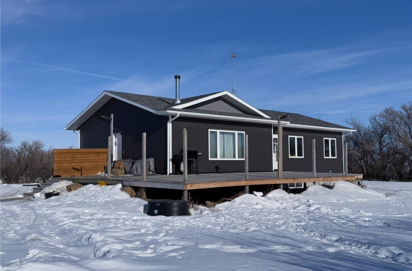 View of snow covered house