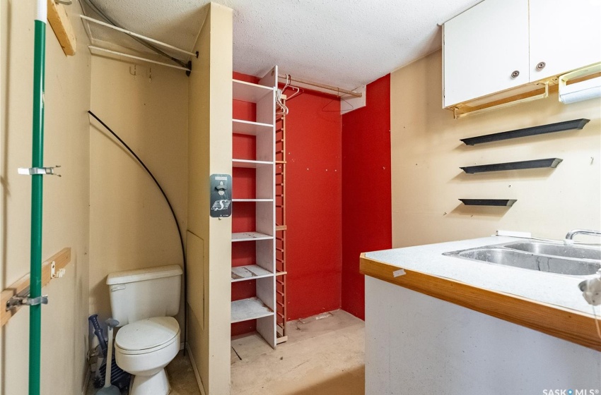 2-piece bathroom in garage