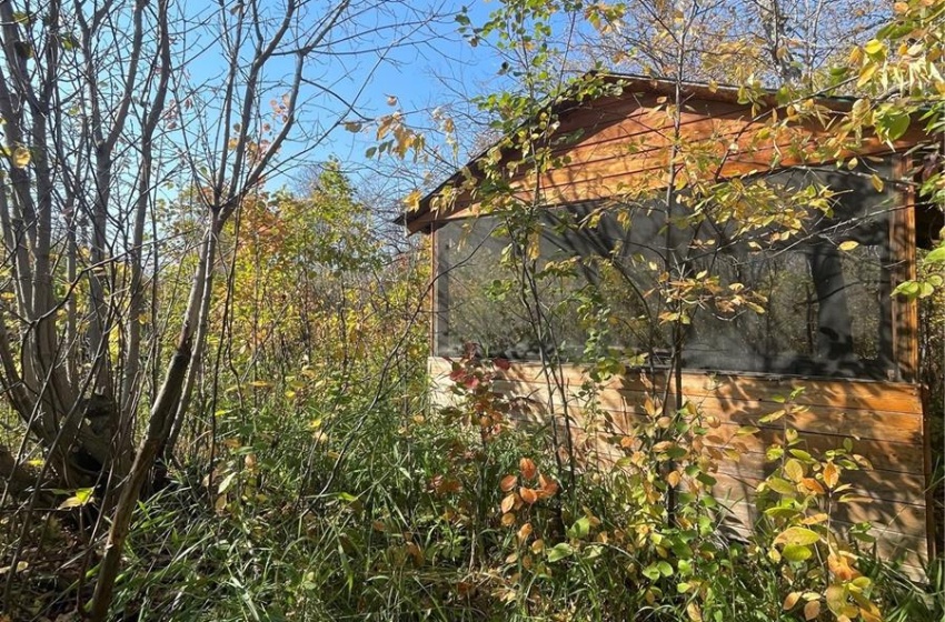 gazebo close to the fir river