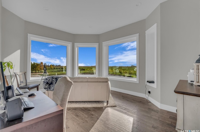 Office/sunroom. Windows face west and south.