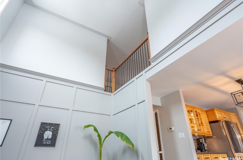 View of family room high ceiling