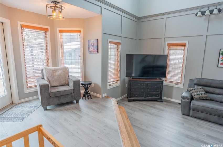 View of sitting area and TV room