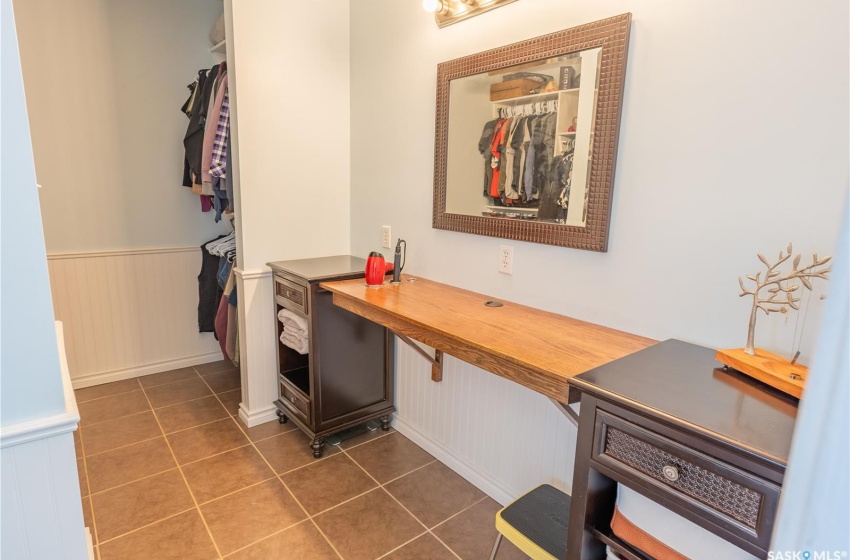 Walk in closet and dressing area