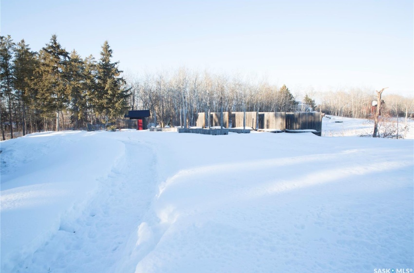 View of snowy yard